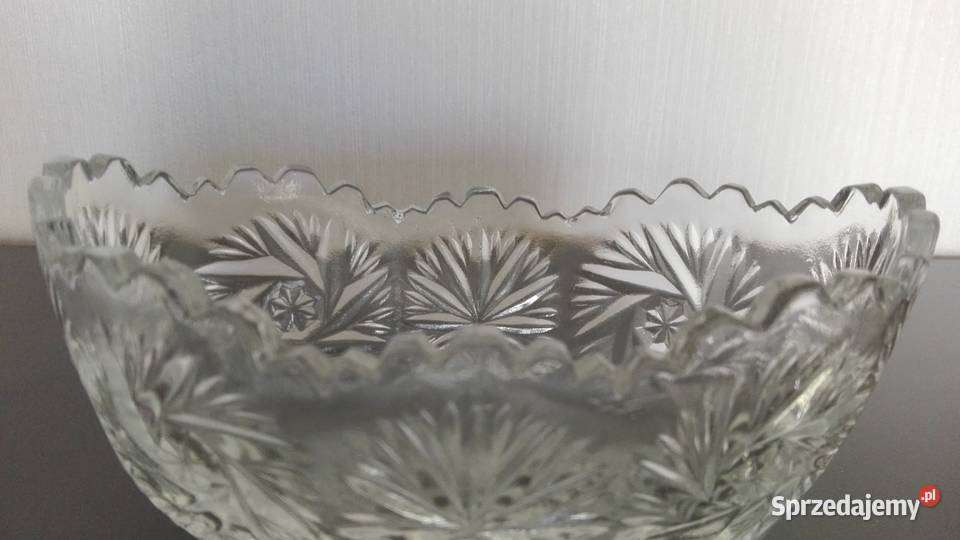 Gondolka stare szkło PRL huta Hortensja Warpechy Stare sprzedam