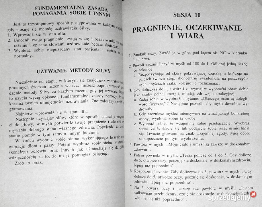 Samouzdrawianie metodą Silvy Jose Silva Robert lubelskie Chełm