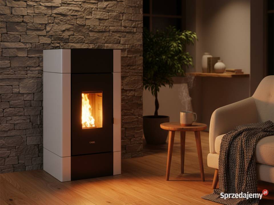 Piec piecyk na pellet nadmuchowy Cadel Cristal Piersno