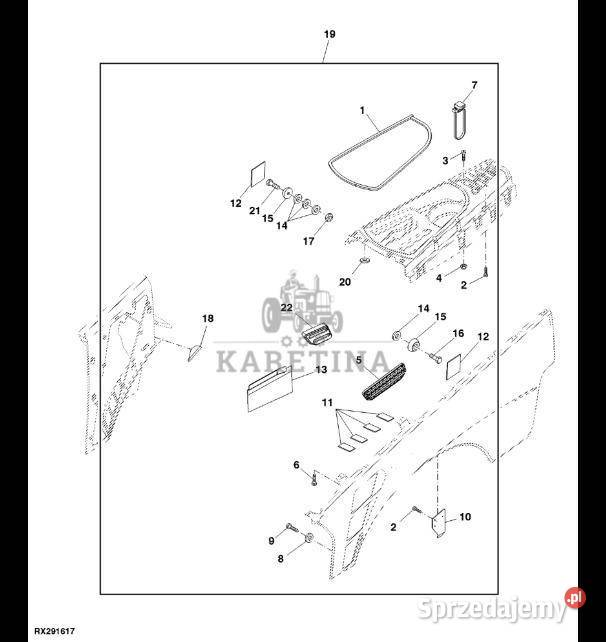 RE327894 John Deere 8345R Zestaw maski wielkopolskie