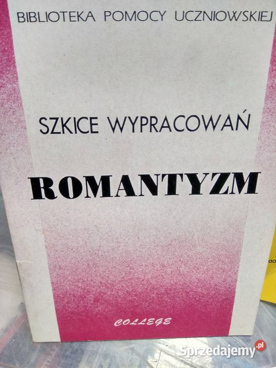 Romantyzm szkice wypracowań polski antykwariat