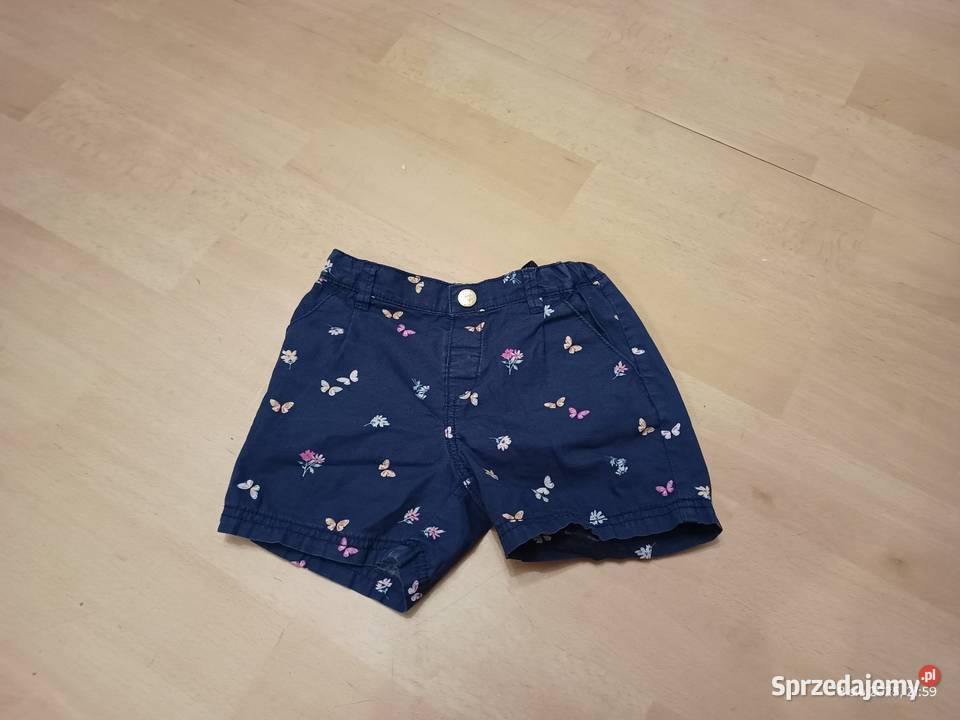 Krótkie spodenki szorty dziewczynki HM motylki