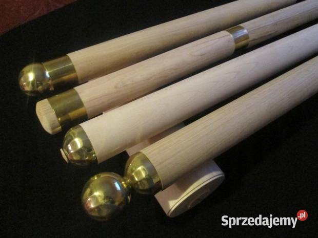 Poręcz drewniana okrągła Pochwyt złoto Lubań sprzedam