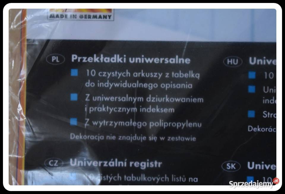 NOWE przekładki uniwersalne do segregatora Artykuły szkolne mazowieckie Płock
