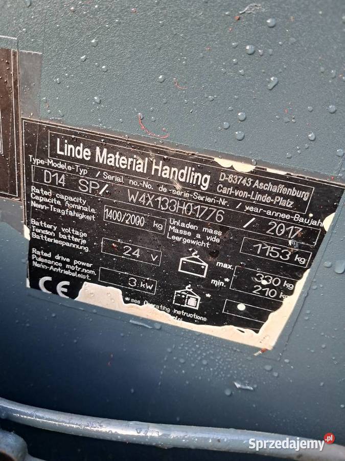 Wózek paleciak elektryczny Linde D14 SP 2017r