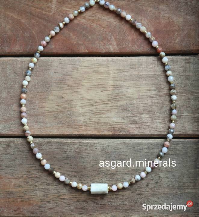 Naszyjnik amulet spokoju larimar opal i hematyt Poznań