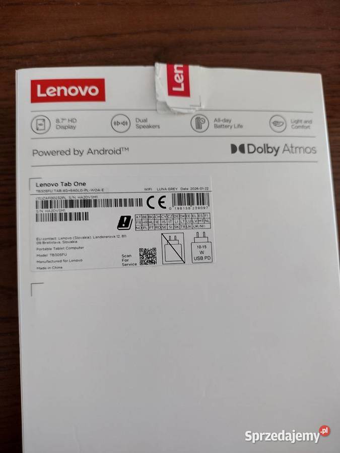 Lenovo Tab One z 4GB RAM i 128 GB dyskiem lubuskie