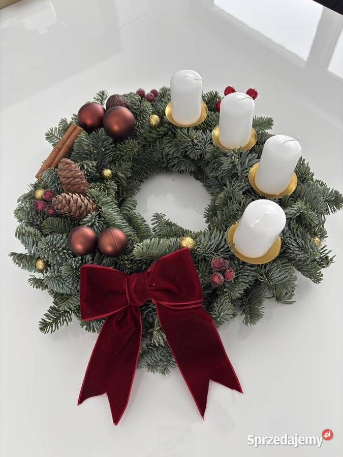 Wianek adwentowo świąteczny żywa choina śląskie Tychy sprzedam