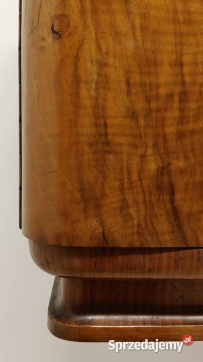 witrynka półka wisząca Art deco fornir orzech Półki Radomsko