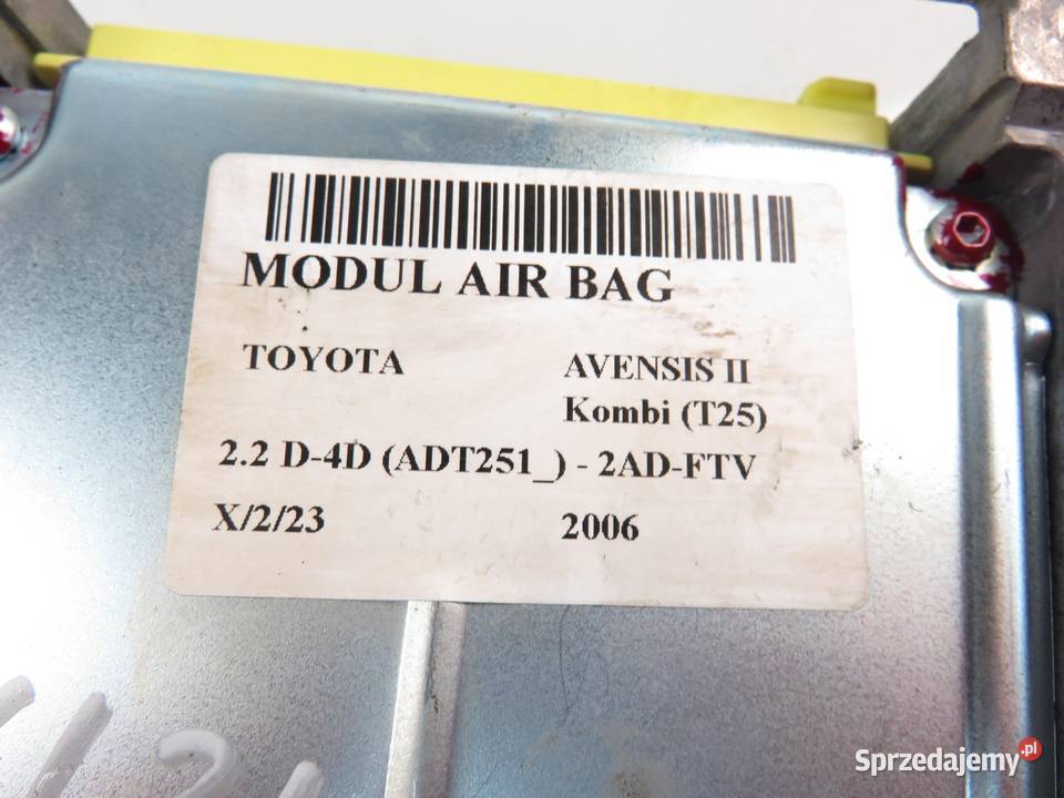 MODUŁ AIRBAG TOYOTA AVENSIS II T25 8917005121 małopolskie