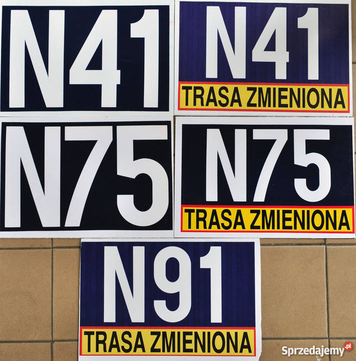 Tablice autobusowe czołowe zbiory na sprzedaż Warszawa