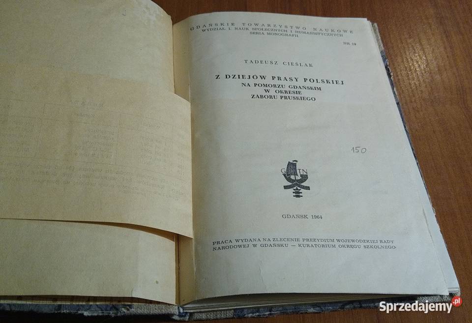 Z dziejów prasy polskiej na Pomorzu Gdańskim w Rok wydania 1964 Gdańsk sprzedam