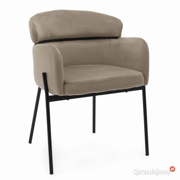 Krzesło Tapicerowane Bolzano Ciemnobeżowe