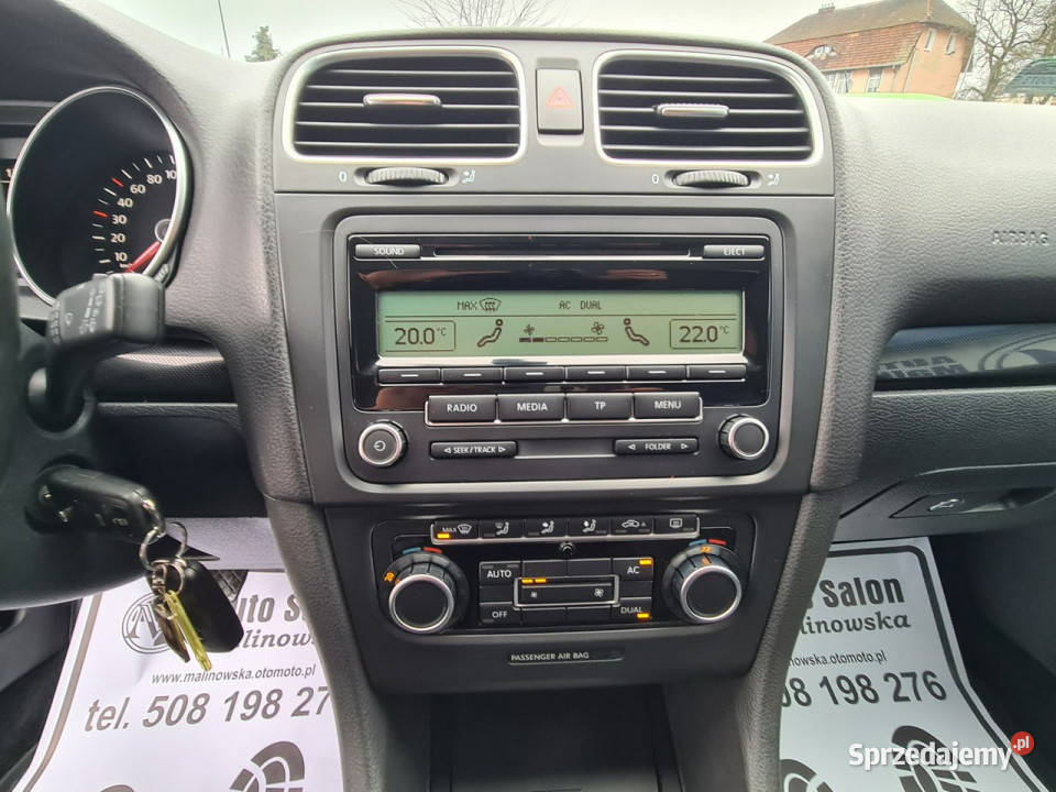 Volkswagen Golf Klimatronik 2xPDC Sensory Rok produkcji 2010 Wągrowiec