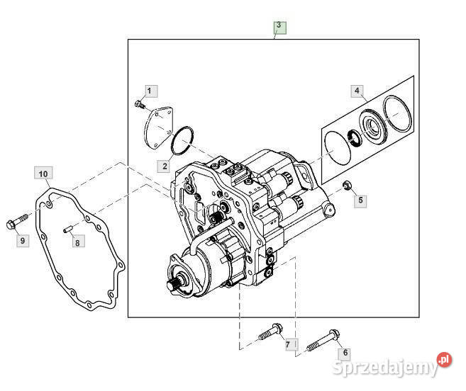 John Deere 3120 3320 3520 3720 hydrostat silnik Jastrzębniki