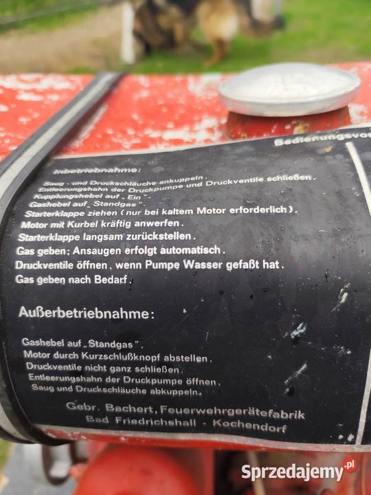 Pompa strażacka Bachert Skawina sprzedam