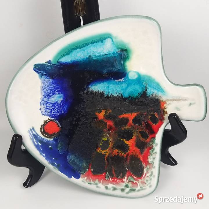 Patera ceramiczna ryba dekoracja fat lava Janaky mazowieckie Bronisze