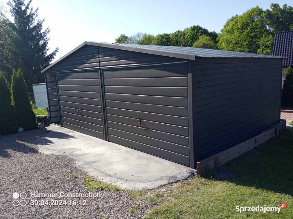 Garaż blaszany wiata WZMOCNIONY PROFILAMI