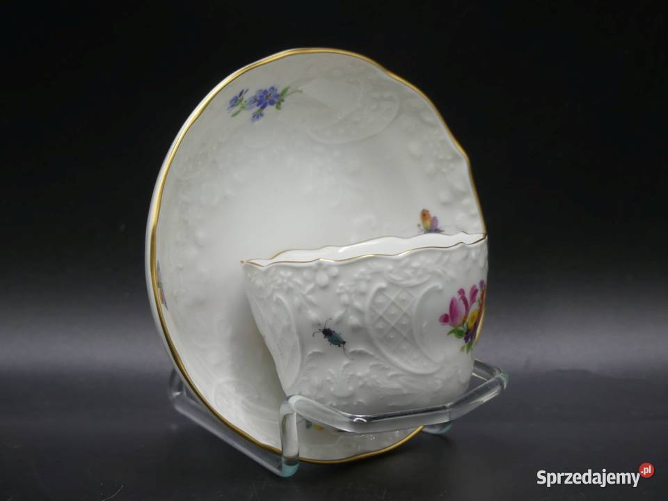 Kwiecista filiżanka do mokki espresso Miśnia Poznań