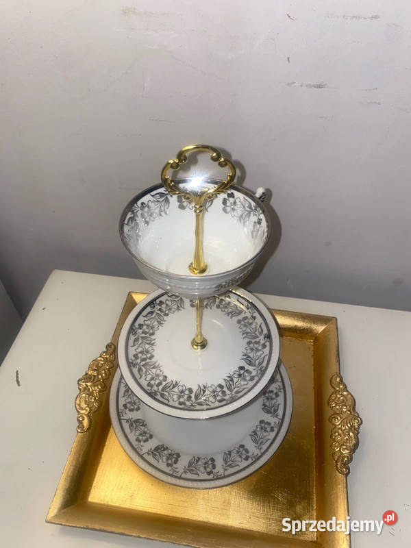 trzy poziomowa patera porcelanowa niemiecka Kraków