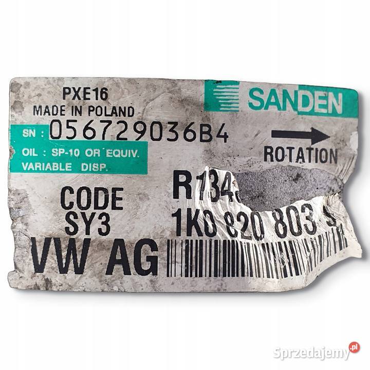 SPRĘŻARKA KLIMATYZACJI VW Passat B6 Golf V Audi Chełm