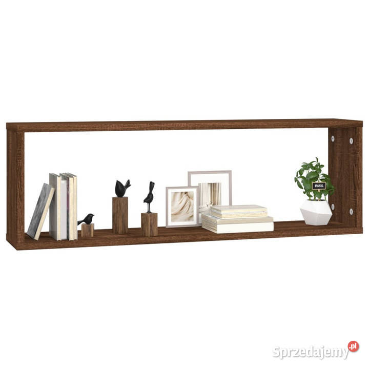 Półki ścienne 2 brązowy dąb 80x15x265 WM815921 Warszawa