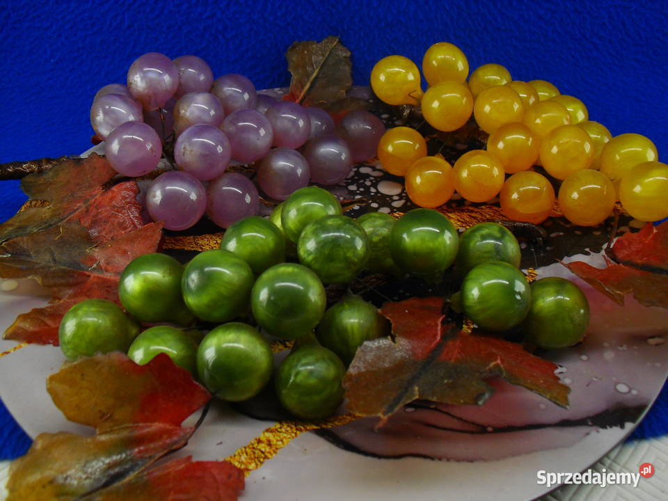 WINOGRONA DO DEKORACJI KOMPLET NA PLATERZE Bielawa