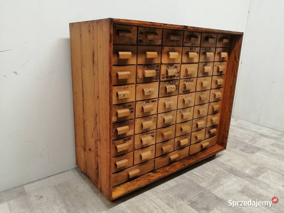 szuflandia komoda aptekarska stara drewno Komody Radomsko