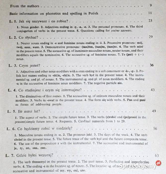 W Polsce polsku An elementary Polish course for miękka Chełm