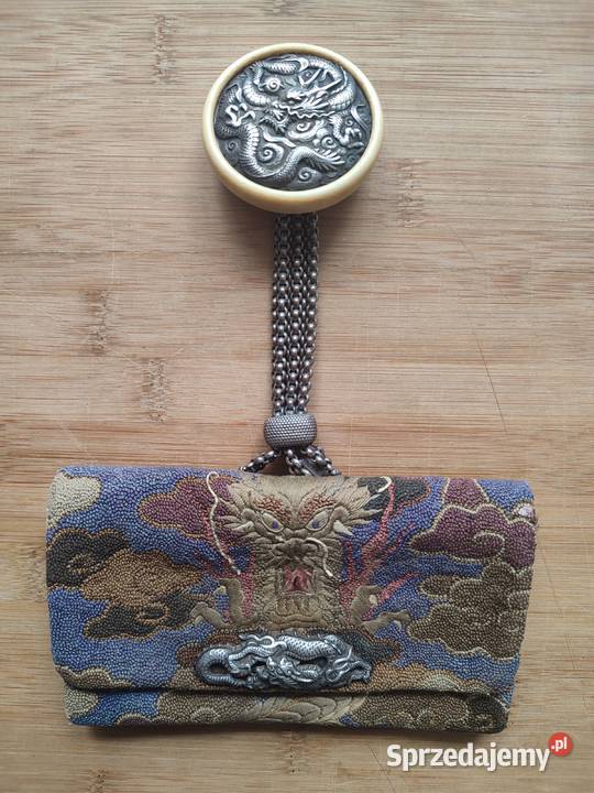 Jedwabna saszeta sakiewka z XIX wieku Antyki, Sztuka, Kolekcje Warszawa sprzedam
