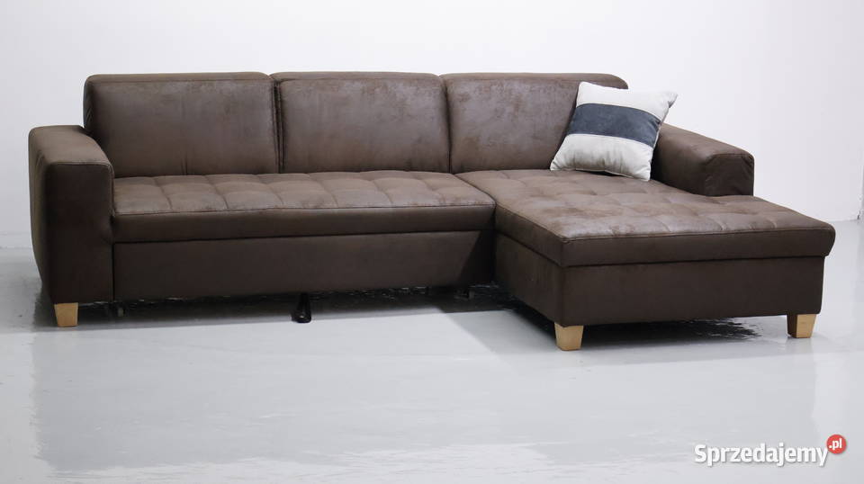 TPX Narożnik funkcją spania brązowy kanapa Narożniki Poznań sprzedam