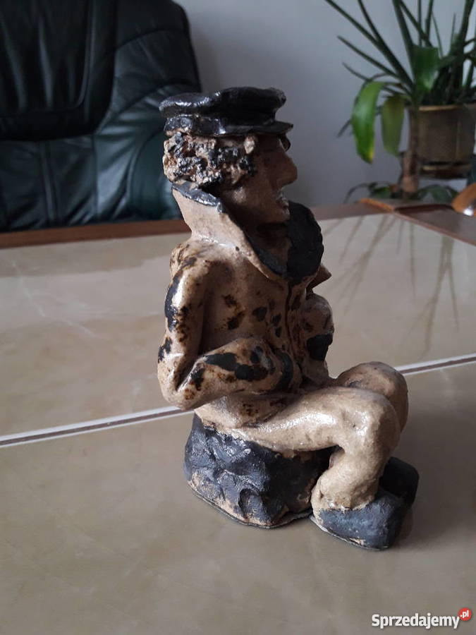 Stara figurka z szamotu sztuka ludowa lubelskie Janów Lubelski sprzedam
