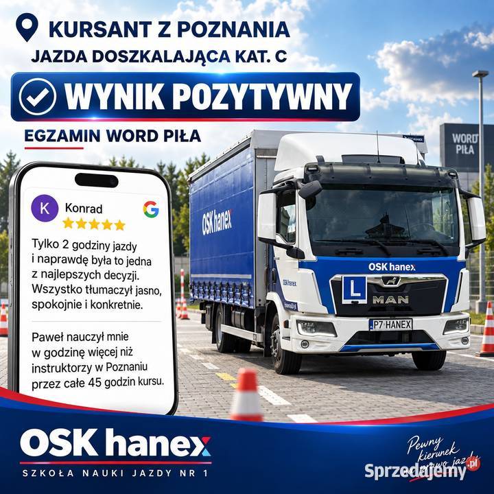 Nauka jazdy kat C pojazdy egzaminacyjne word Usługi wielkopolskie Piła
