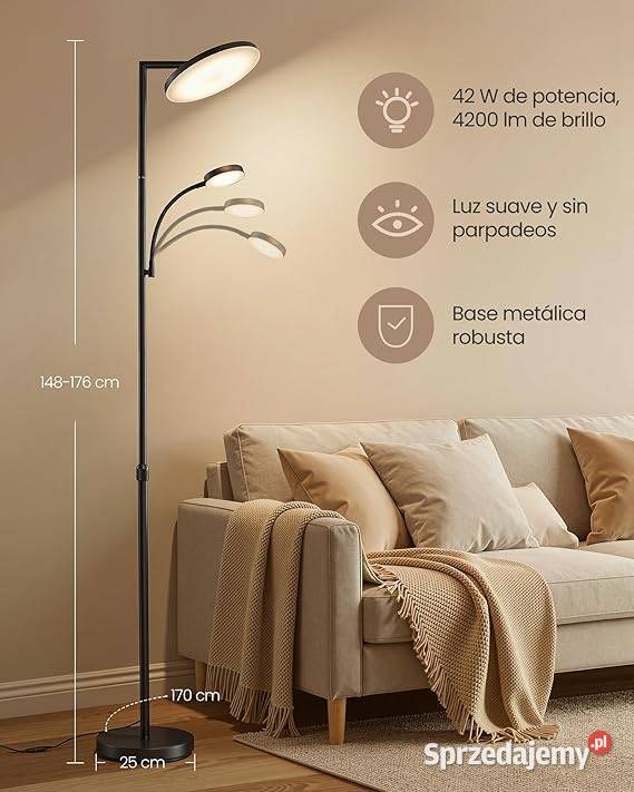 Lampa podłogowa z lampką regulowana wysokość Golina sprzedam