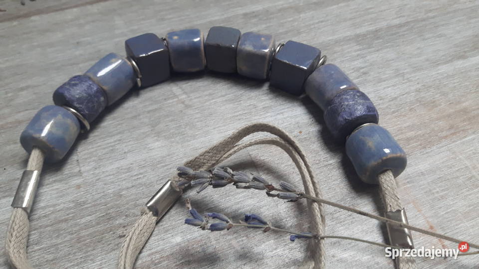 Naszyjnik ceramiczny ręcznie wykonany Otwock