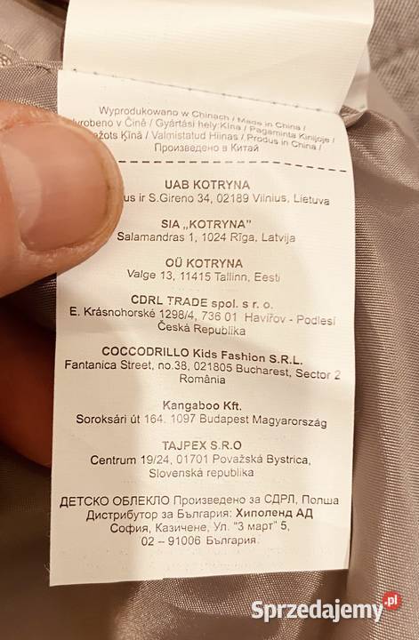 Szary dziewczęcy płaszcz Coccodrillo rozmiar 140 Rozmiar 140 Kurtki i płaszcze mazowieckie Żyrardów