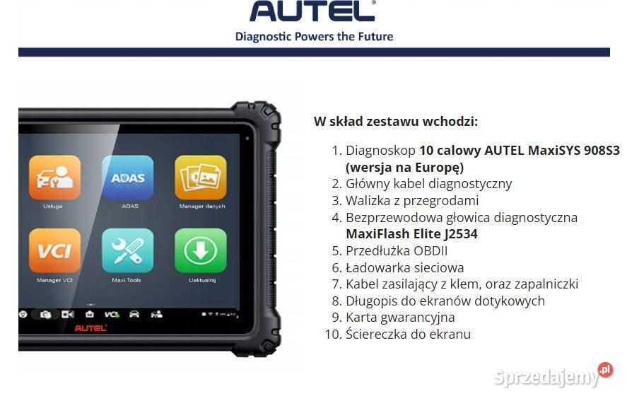 AUTEL MaxiSYS MS908S3 J2534 PROGRAMOWANIE ONLINE śląskie