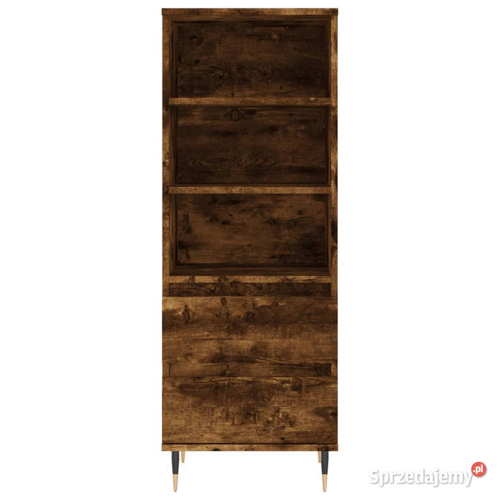 Wysoka szafka przydymiony dąb 40x36x110 WM831505