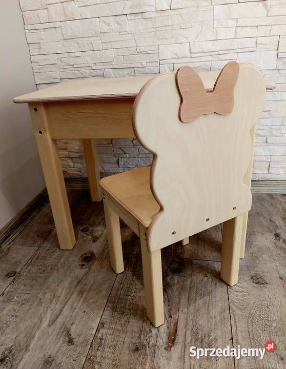 Stolik i krzesełko drewniane dla dziecka 92-116