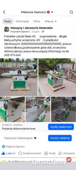 Frezarka dolnowrzecionwa Legnickie Pole