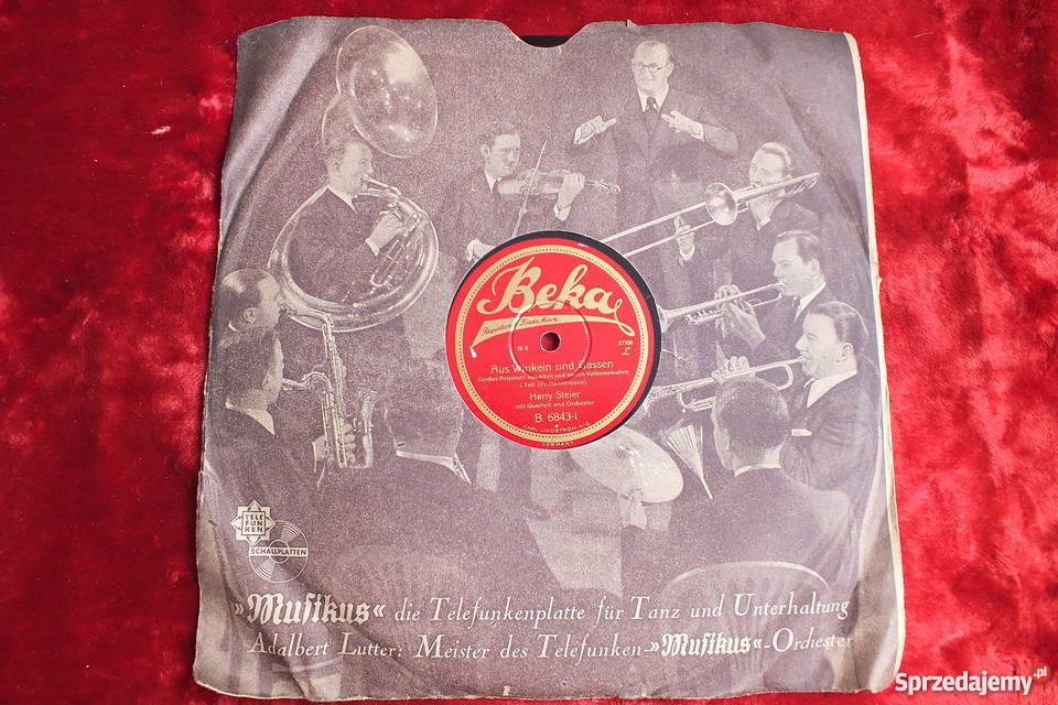 Płyta winylowa szelakowa niemiecka gruba i