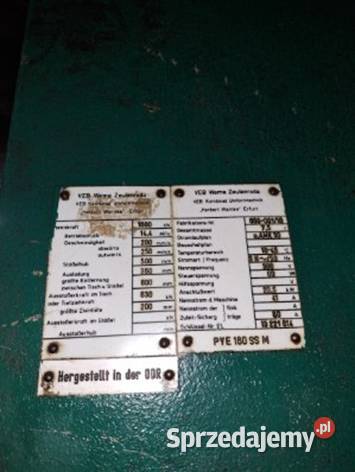 Prasa hydrauliczna PYE 160 SS M Lubicz Górny