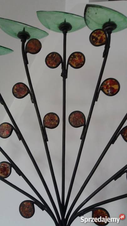 Efektowny świecznik metaloplastyka Wrocław