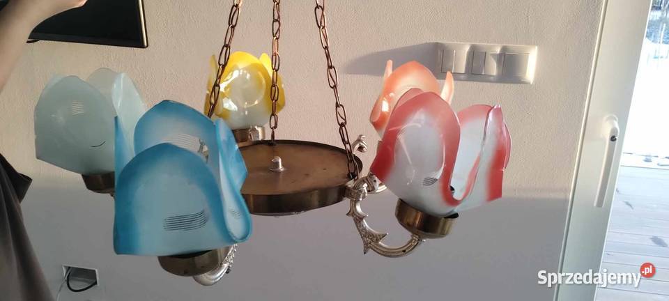 żyrandol prl Abażury i klosze lubelskie