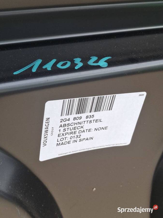 VW POLO 2G 2G4 17 SŁUPEK LEWY PRZÓD PRÓG osobowe Bieleń