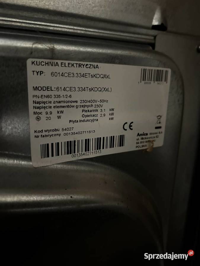Amica kuchenka elektryczna XL dolnośląskie Wałbrzych