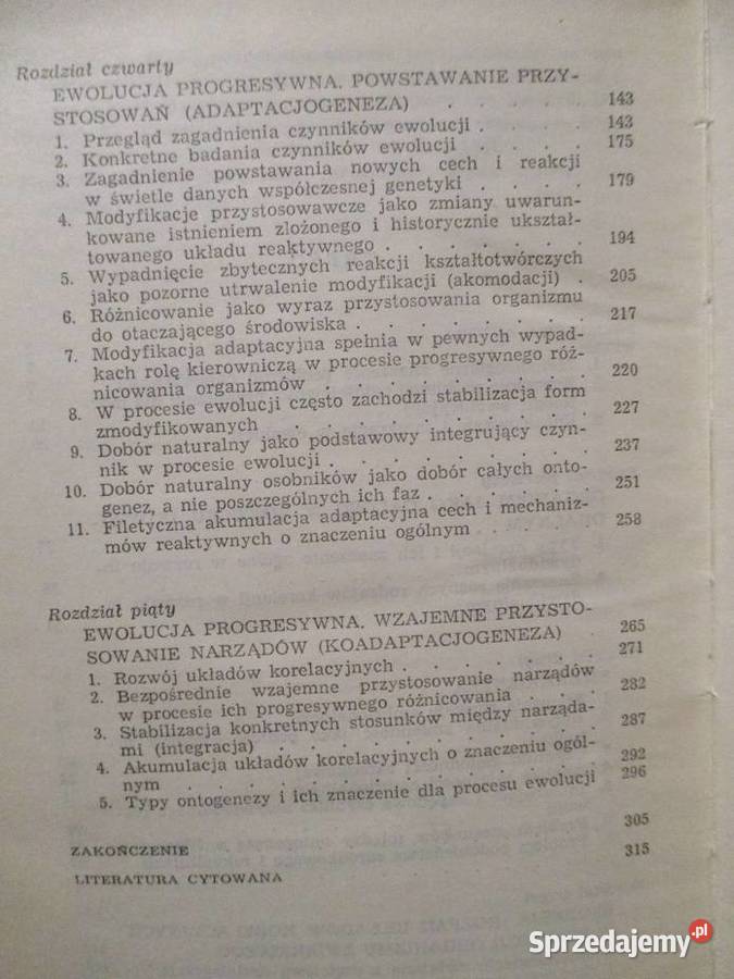 Organizm jako całość Schmalhausen biologia