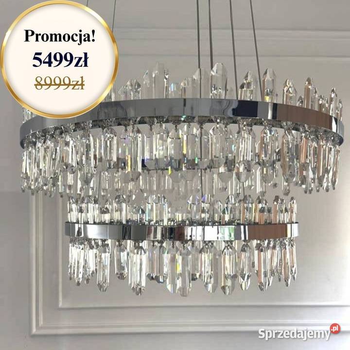 Żyrandol nowoczesny luksusowy kryształowy duży Lampy wiszące Warszawa