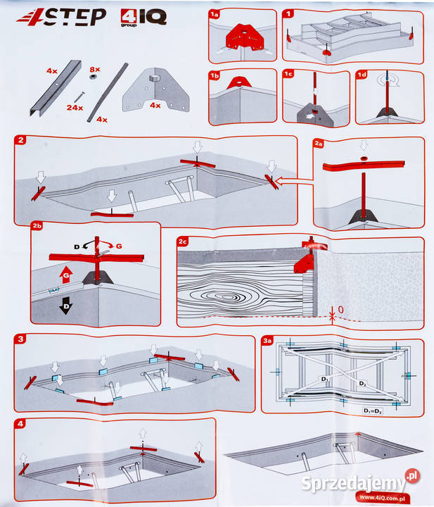 Uchwyty montażowe do schodów 4STEP zestaw 4iQ Nowy Sącz sprzedam