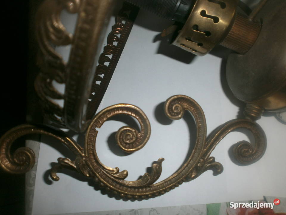 żyrandol mosiężny porcelana Lampy wiszące